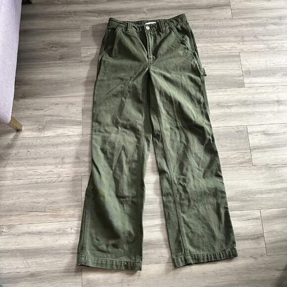 Aritzia tna greenwich pant cargo wide leg pants size 00 - Picture 3 of 9